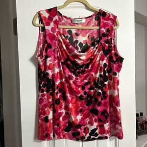 Dress Barn drape neck blousy tank top